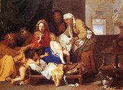 LE BRUN, Charles Holy Family with the Adoration of the Child s Germany oil painting artist